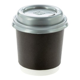Restaurantware LIDS ONLY: Restpresso Coffee Cup Lids For 4 Ounce Cups 500 Disposable Paper Cup Lids - Cups Sold Separately Elevated Drinking Spout Gray Plastic Hot Cup Lids Air Flow Vent