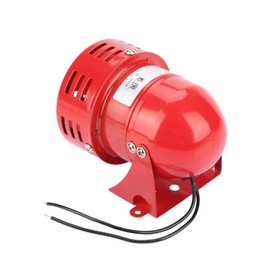 220V 120dB MS-190 Mini alarma de motor de metal Sonido industrial Zumbador de alarma Protector eléctrico contra robo Sonido continuo, rojo