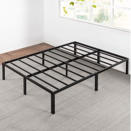 Best Price Mattress 14 Inch Metal Platform Beds w/Heavy Duty Steel Slat Mattress Foundation (No Box Spring Needed), Black