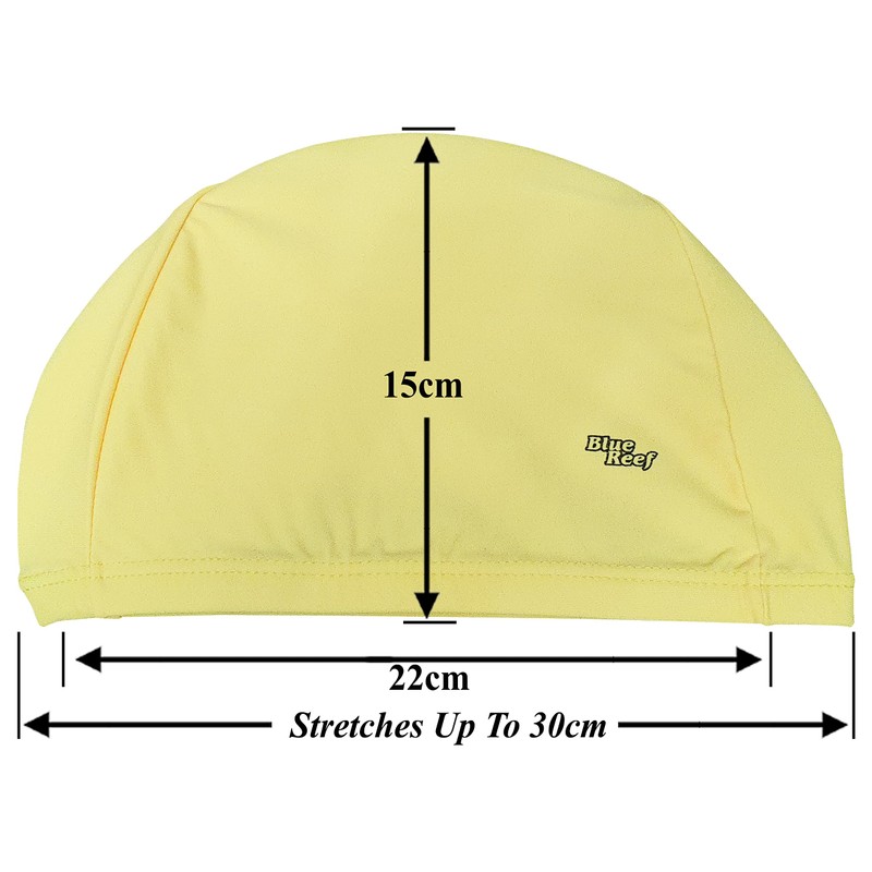 Blue Reef Elastic Spandex Swimming Cap, Stretchy, Tear Resistant, Easy