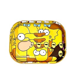 Cartoon Legendary Character Food Storage Granola Cartoon Legendary Character Premium Metal Tray with Magnetic Lid Spill Proof Sealing Lid.…,Yellow Red Black White,QD,11x7.5in