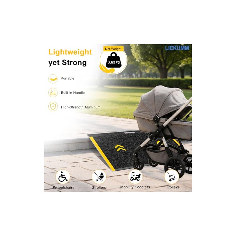 LIEKUMM 81 x 48 cm Portable Wheelchair Ramp, 315 kg