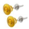 X AUTOHAUX Gold Tone Bumper Lock Latch Hood Pin Lock