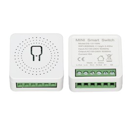 Módulo de Interruptor Wifi 16A Hyuduo Inalámbrico Remoto Aplicación de Control Doble Conector de Interruptor de Alimentación Inteligente Interruptor Inteligente