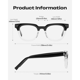 Blue Light Blocking Glasses - Anti Glare & Eyestrain, 99% Filter, Lightweight Acetate Frame for Gaming/Office/Reading