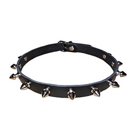 Killer Rivets Studded Collar BDSM Fetish Gothic Punk Collar Leather Necklace Handmade Leather Collar Black