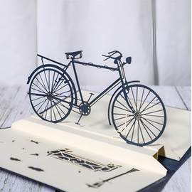 yaartz Bike Pop up Card for Birthday Anniversary Thank You, Bicycle Card for Cyclist