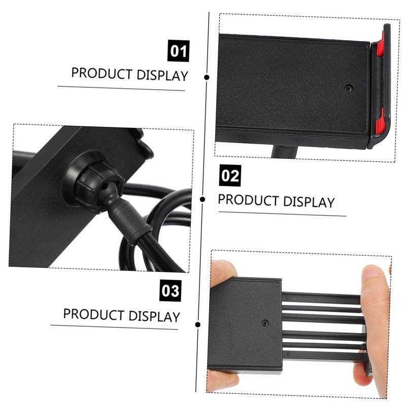 TEHAUX Adjustable Gooseneck Phone Holder Rotating Tablet Bracket with Clamp