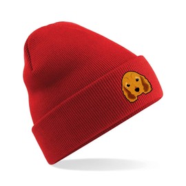 Bang Tidy Clothing Cocker Spaniel Beanie Hat - Dog Lovers Gifts for Women - Winter Hats for Women - Knitted Wooly Ladies Hats - Dog Walking Accessories - Embroidered Gifts for Dog Lovers