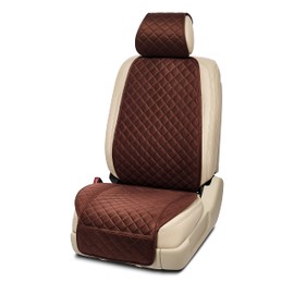 IVICY 1 PCs Suede Car Seat Cover for Cars - Non-Slip Soft & Breathable - Front Car Seat Protector Covers Universal Fits Most Automotive, Vans, SUVs, Trucks