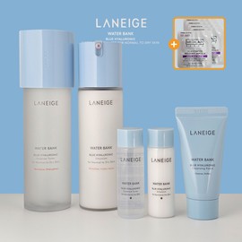Laneige Water Bank Blue Hyaluronic Basic 2-Piece Set / For Normal to Dry Skin / 라네즈 워터뱅크 블루 히알루로닉 기초 2종세트 /중건성용