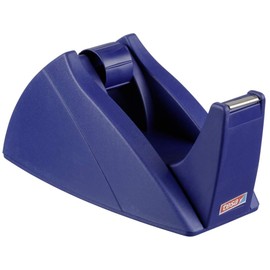 tesa tesa Easy Cut Tischabroller - Nachfüllbarer, standfester Klebeband-Spender für Klebebandrollen bis 33 m x 19 mm - Blau