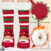 wipalor Christmas Socks for Women Mens with Non-Slip Grippers, Fuzzy