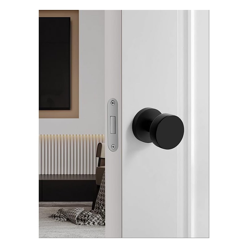 Hoconnie Dummy Door Knob, Brushed Satin Brass Dummy Door Knobs