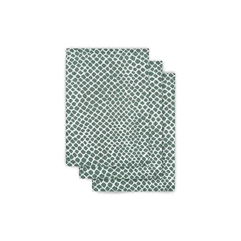 Jollein 536-848-65350 Hydrophilic Wash Cloth Hydrophilic Snake Ash Green (Pack