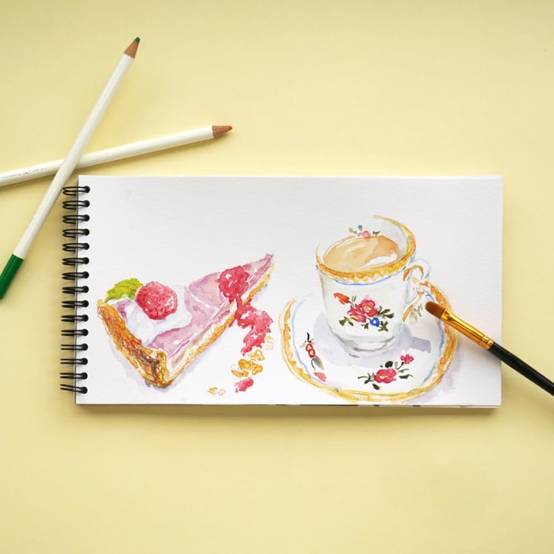 Clairefontaine Aquapad 975959C Sketchbook 17 x 27 cm Spiral Bound
