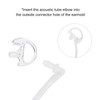YNIBST Replacement Earmold for Acoustic Coil Tube Headset(Clear 2 Pairs)