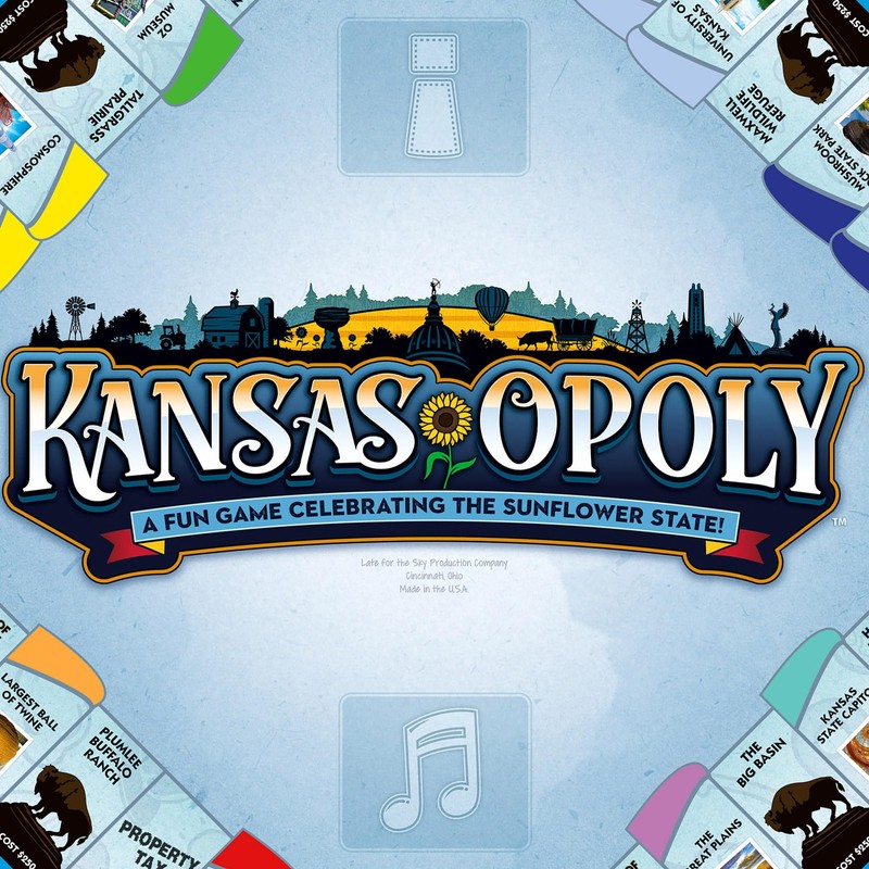 Late For The Sky: Kansas-Opoly - State Themed Family Board
