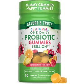 Nature's Truth Kids Probiotic Gummies | 40 Count | Mixed Fruit Flavor | Vegan, Non-GMO & Gluten Free Supplement