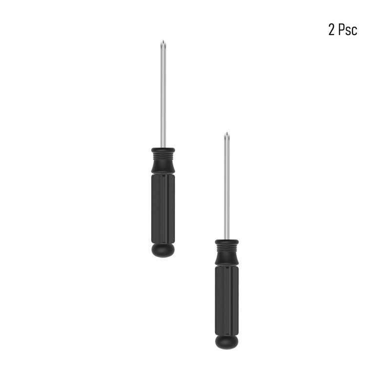 FOCMKEAS 2PCS Mini Phillips Screwdriver, 2.5mm Cross Head with Black