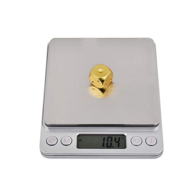 SCSpecial Aluminum Alloy Dice 5 Pieces 16mm Portable Metal Dices