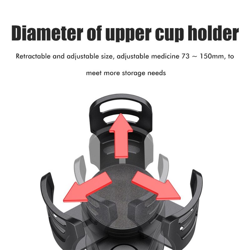 Multifunctional Car Cup Holder Expander Adapter with 360° Rotating Adjustable