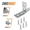 Angle Brackets Corner Bracket for Wood 16 Pcs | 25mm
