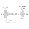 Gedotec Metal Furniture Hinge Kitchen Hinge Pot Hinge 110° Corner