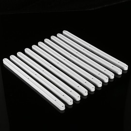 Tutoy 5 Pairs White Plastic Drawer Runners Cupboard Guide Rail Sledge for 17 mm Grooves Drawer