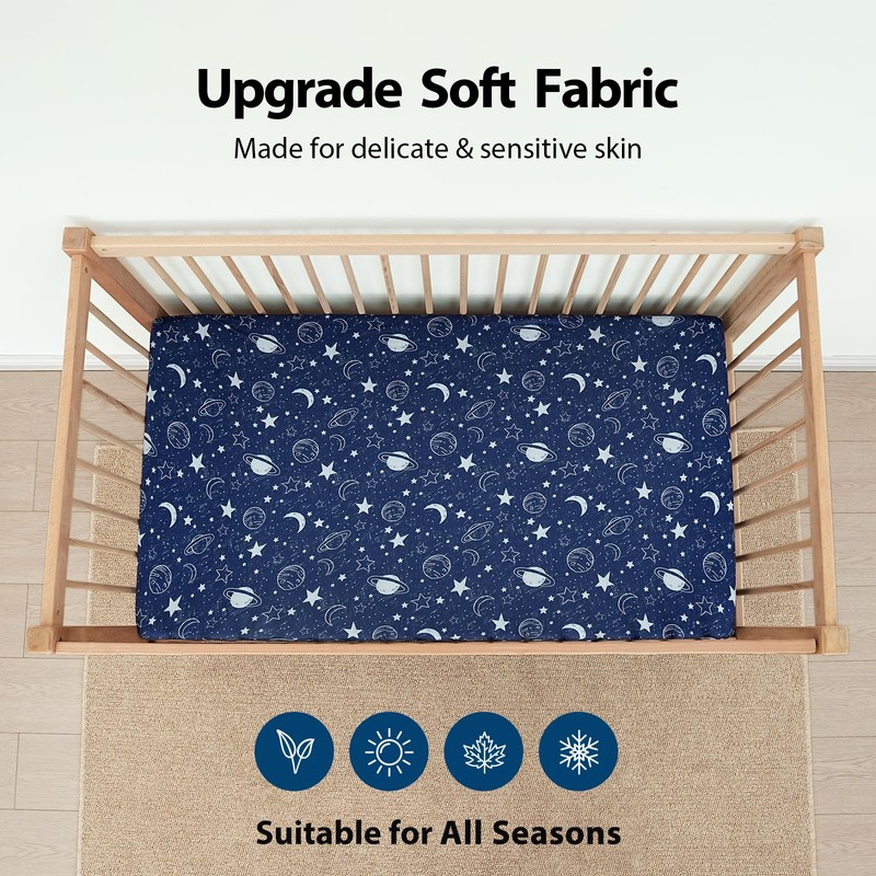 Unnivoll Cot Bed Sheets 140 x 70 cm Fitted Super