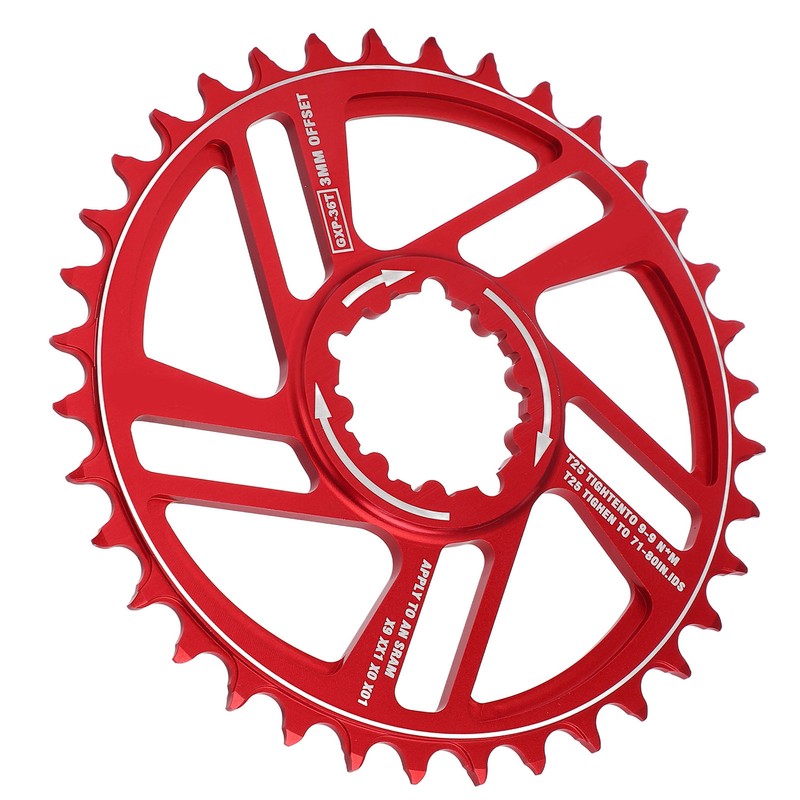 Lebycle Bicycle Chainring 36T Chainwheel 3mm Offset Direct Mount Narrow