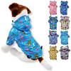 Dog Raincoat Hooded Leash Hole Waterproof Rain Coat Jacket Rainwear