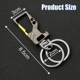 flintronic Carabiner Keyring, Pack of 2 Carabiner Key Fob Metal, Keychain Carabiner Hook Key Ring for Car Keys,