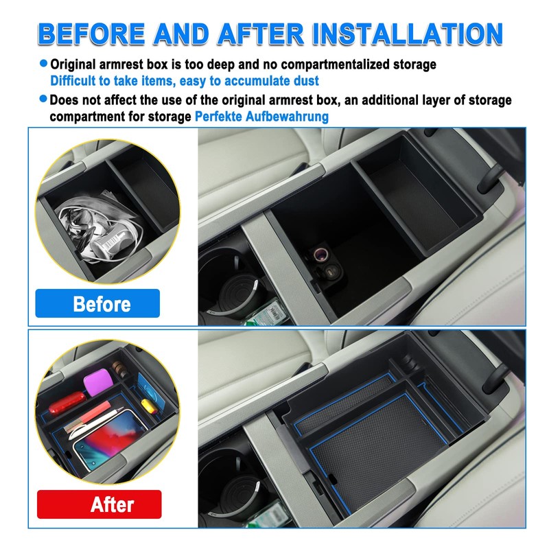 SHAOHAO For 2024 2025 Hyundai Palisade Center Console Organizer Tray