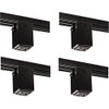 Nora Lighting NT-327B Outlet Adapter Track Accessory (4 Pack)