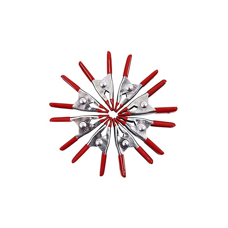 Am-Tech S2972 50 mm Metal Spring Clamp Set - Red