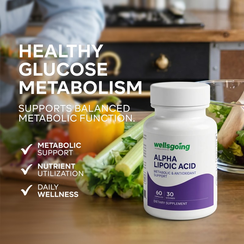 Wellsgoing Alpha Lipoic Acid 600 mg | Powerful Antioxidant &