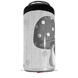 WraptorSkinz Skin Decal Wrap compatible with Yeti 16oz Tall Colster Can Cooler Insulator Mushrooms Gray (COOLER NOT INCLUDED)