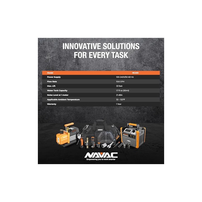 NAVAC NCA10 Mini bomba de condensado - 10.6 GPH, elevación