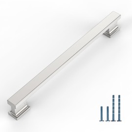 Coinkoly 10 Pack 7-1/2''(192mm) Cabinet Handle Brushed Nickel Kitchen Cabinet Pulls Cupboard Handles for Cabinets Drawer Pulls Dresser Hardware CK0017