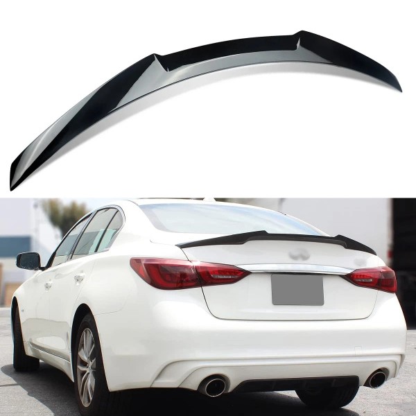 WheelX M4 Style Highkick Trunk Rear Spoiler Wing Gloss Black