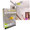 Evelots Ceiling Fan Blade Brush Cleaner - Long Extension Pole