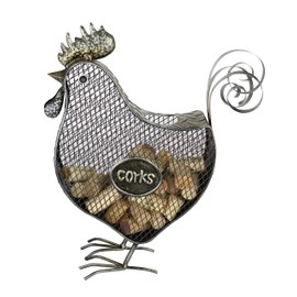 Wine Bodies Rustic Rooster Metal Cork Keeper
