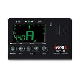 GOSONO AMT-560 Electric Guitar Tuner AT-101 Mini Size Clip-on LCD Digital Guitar Piano Tuner Metronome Backlight Digital Metronome Tuner for Guitar Piano violao (AMT-560 Electric Guitar Tuner)