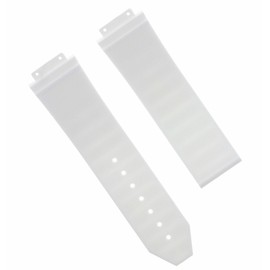 Ewatchparts 24-28mm Rubber Watch Band Strap With Clasp Compatible With H Hublot 44-48mm Big Bang Includes 4 Black Screws