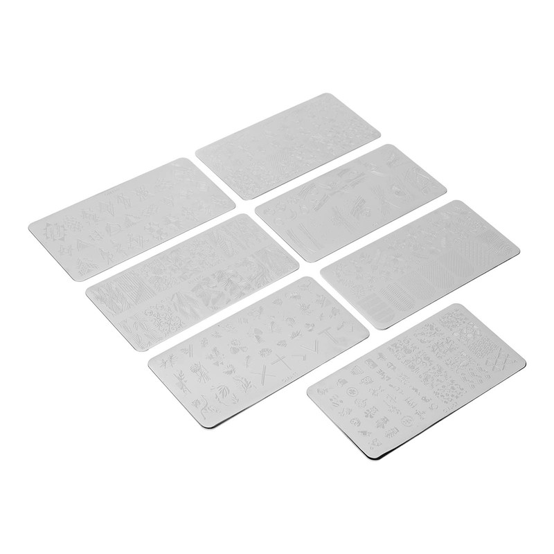 7pcs Nail Stamping Plate Women Nail Art Templates Nail Multi