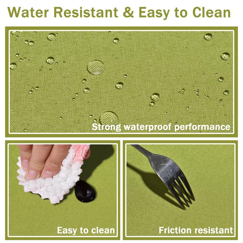 HX&OD Rectangular Tablecloth Cationic Fabric Waterproof Stain Resistant Wrinkle-Resistant for