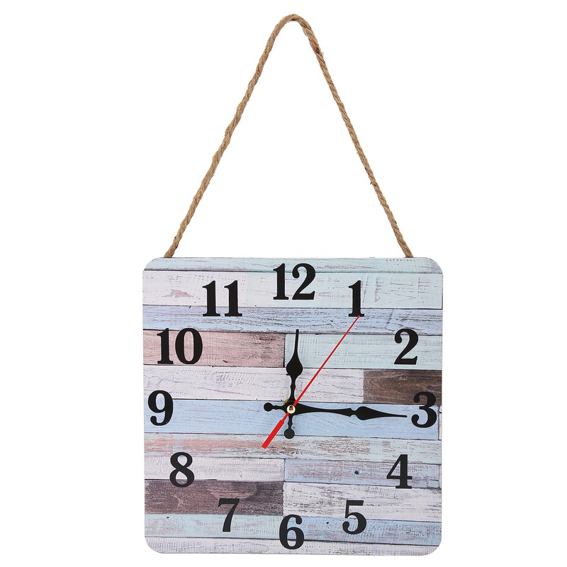 Wall Clock Industrial Style Silent Quartz Movement Density Board Large