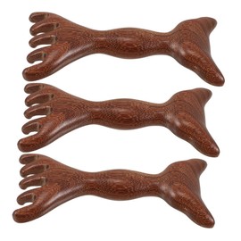 WOONEKY 3pcs Wooden Scalp Massager Comb Dual Gua Tool for Hair Growth Fatigue Relief Durable Wooden Construction Versatile Massage for Scalp and Neck Care
