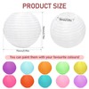 Keboyoe Pack of 20 Lanterns Paper Lampshade White Round Lanterns